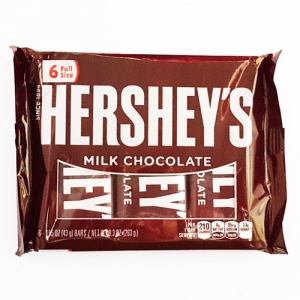 허쉬 밀크초콜릿6팩 258g/허쉬초콜릿/Hersheys chocolate/수입초콜렛/초코렛/간식 (유통기한:2016/03/01)