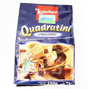 로아커웨하스 콰드라티니초콜릿250g/loacker wafers quadratini chocolate/간식/수입과자